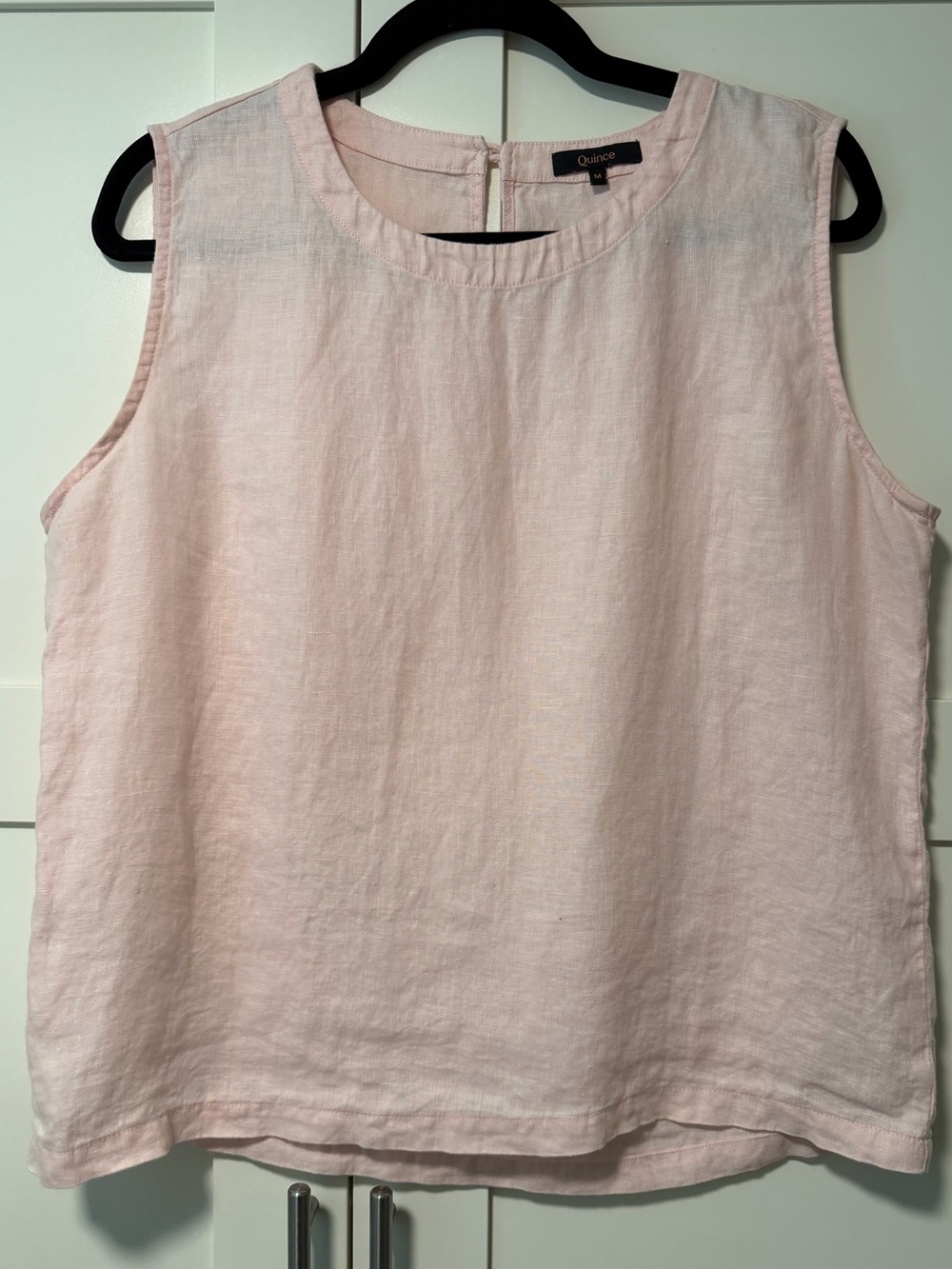Quince Pale Pink Sleeveless Linen Tank
